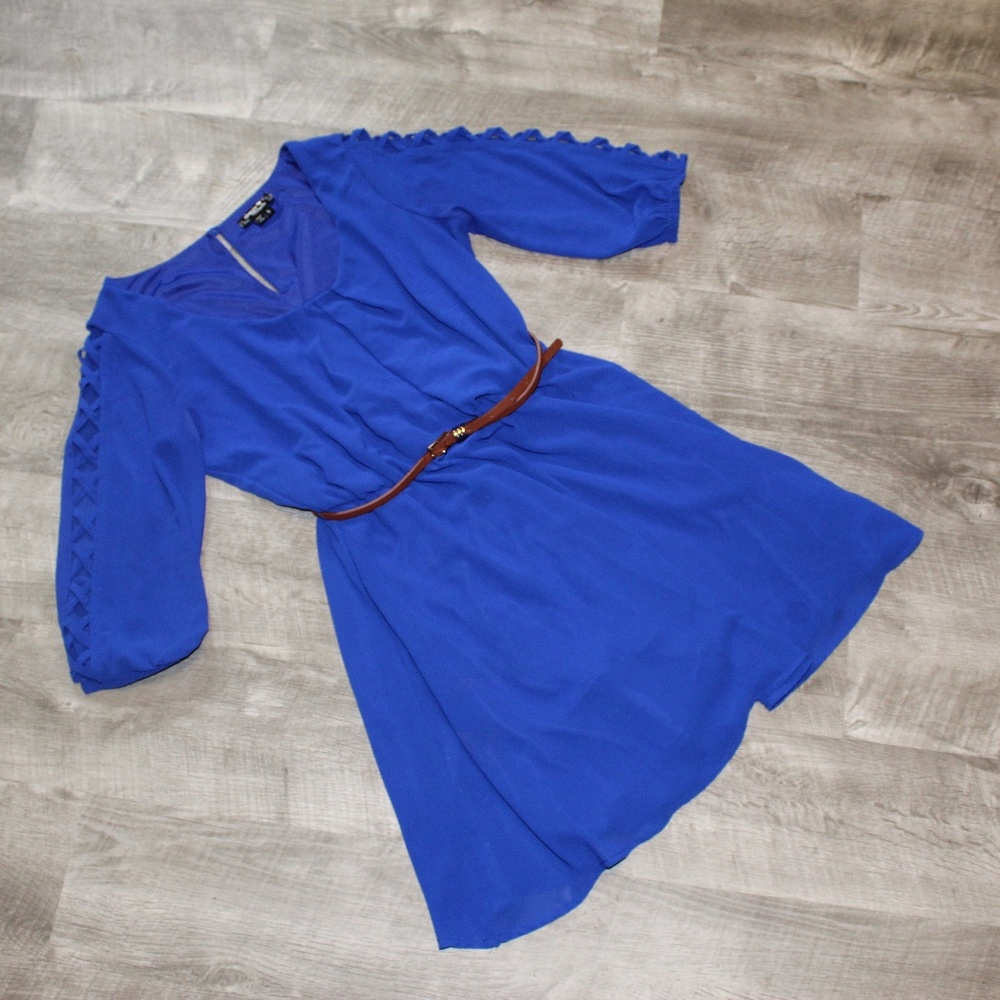 Blue Sequin Hearts Dress